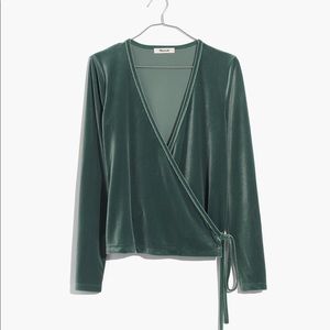 Madewell Velvet Ballet Wrap Top